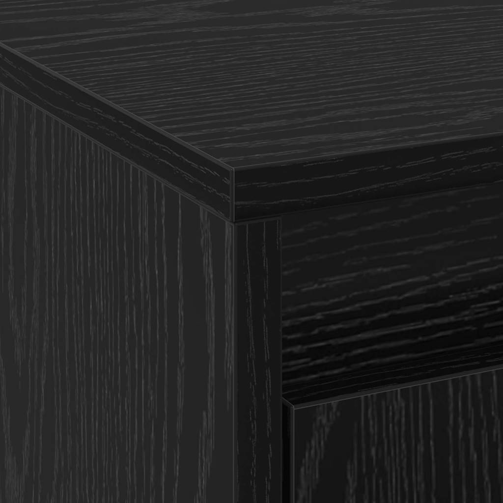 vidaXL TV Units Black 139.5 x 34 x 50 cm Engineered wood