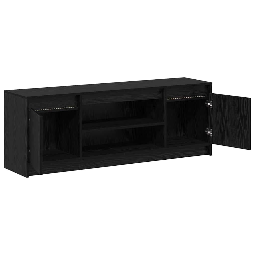 vidaXL TV Units Black 139.5 x 34 x 50 cm Engineered wood
