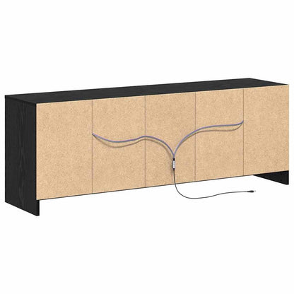 vidaXL TV Units Black 139.5 x 34 x 50 cm Engineered wood