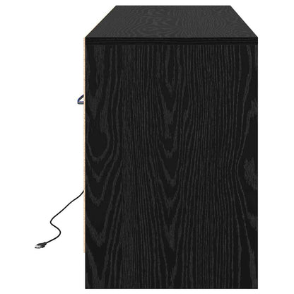 vidaXL TV Units Black 139.5 x 34 x 50 cm Engineered wood