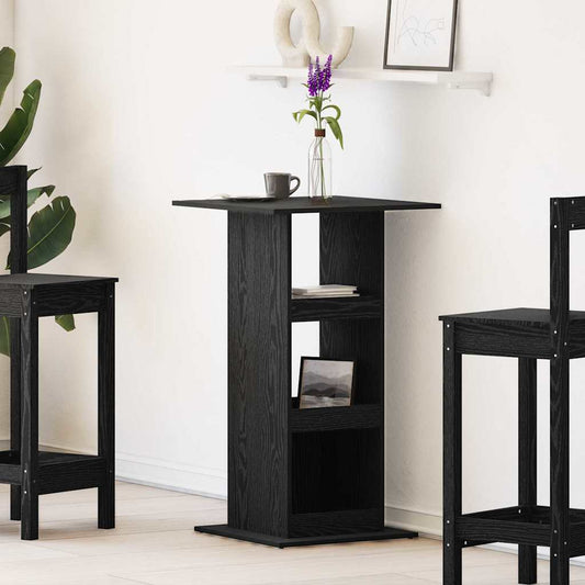vidaXL Bar Table 60 x 60 x 100 cm Engineered Wood Black Oak