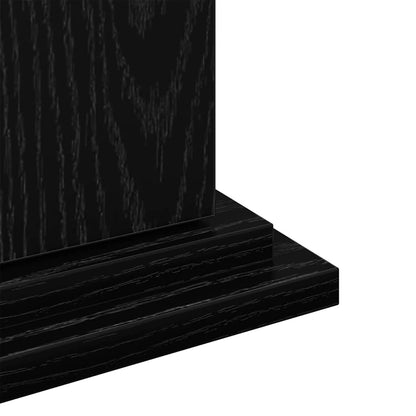 vidaXL Display Stand Black Oak 31 x 30 x 90 cm Engineered wood