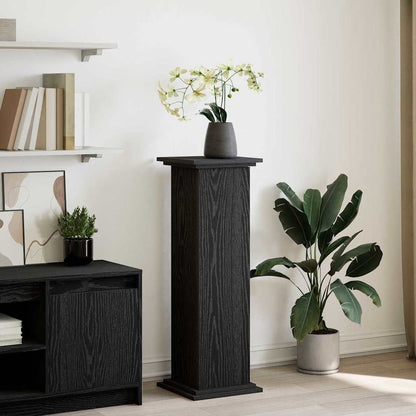 vidaXL Display Stand Black Oak 31 x 30 x 90 cm Engineered wood