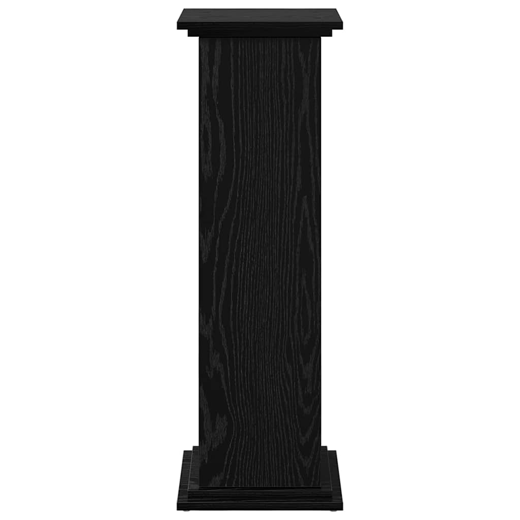 vidaXL Display Stand Black Oak 31 x 30 x 90 cm Engineered wood