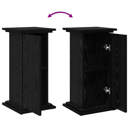 vidaXL Display Stand Black Oak 31 x 30 x 60 cm Engineered wood