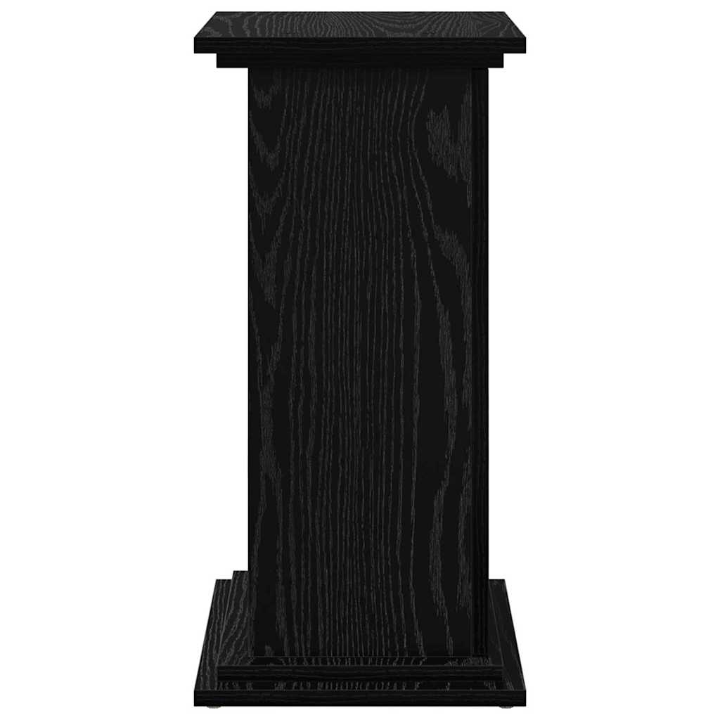 vidaXL Display Stand Black Oak 31 x 30 x 60 cm Engineered wood