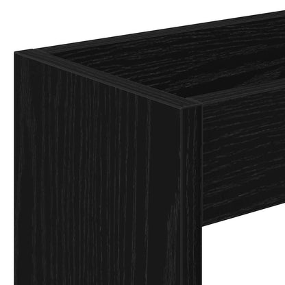 vidaXL Narrow Storage Trolley Black Oak 60 x 18 x 70 cm
