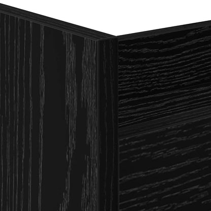 vidaXL Narrow Storage Trolley Black Oak 60 x 22 x 80 cm