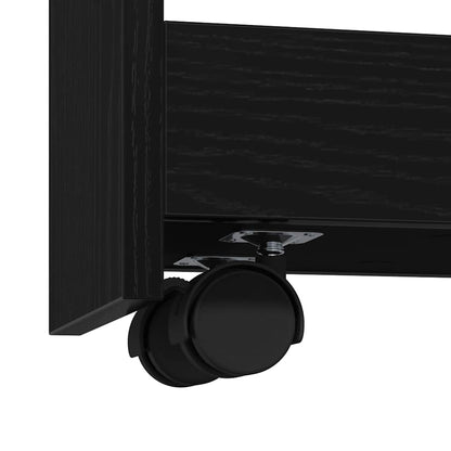 vidaXL Narrow Storage Trolley Black Oak 60 x 20 x 82 cm