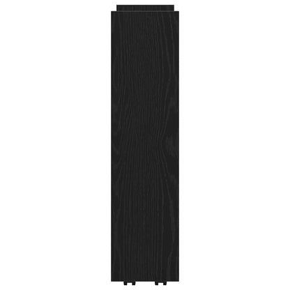 vidaXL Narrow Storage Trolley Black Oak 60 x 20 x 82 cm
