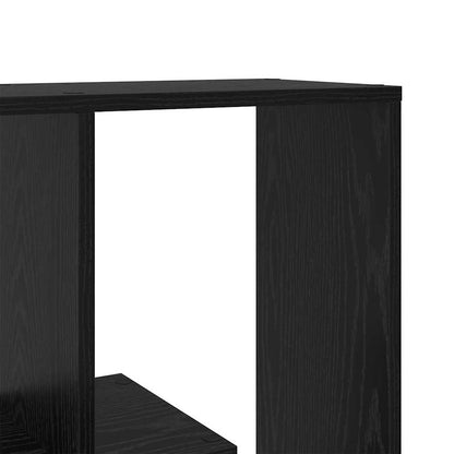vidaXL Book Cabinet 8-Tier 67 x 25 x 162 cm Engineered Wood Black Oak