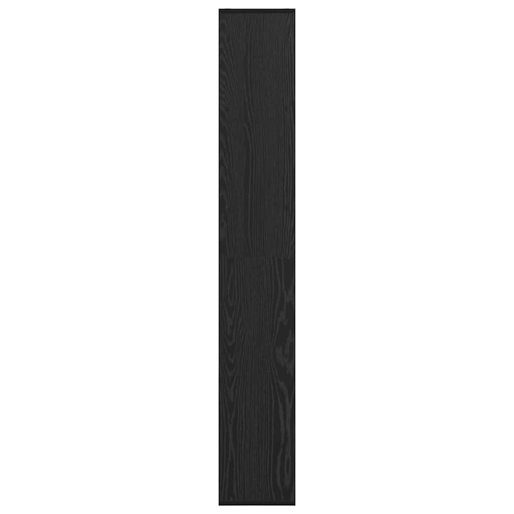 vidaXL Book Cabinet 8-Tier 67 x 25 x 162 cm Engineered Wood Black Oak