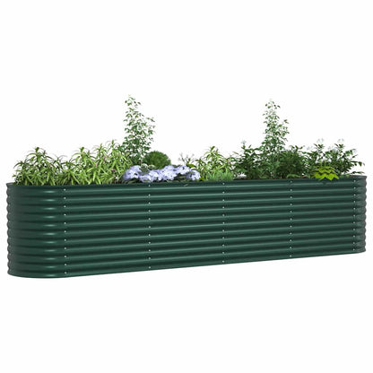 vidaXL Raised Bed Green 400 x 80 x 81 cm Steel
