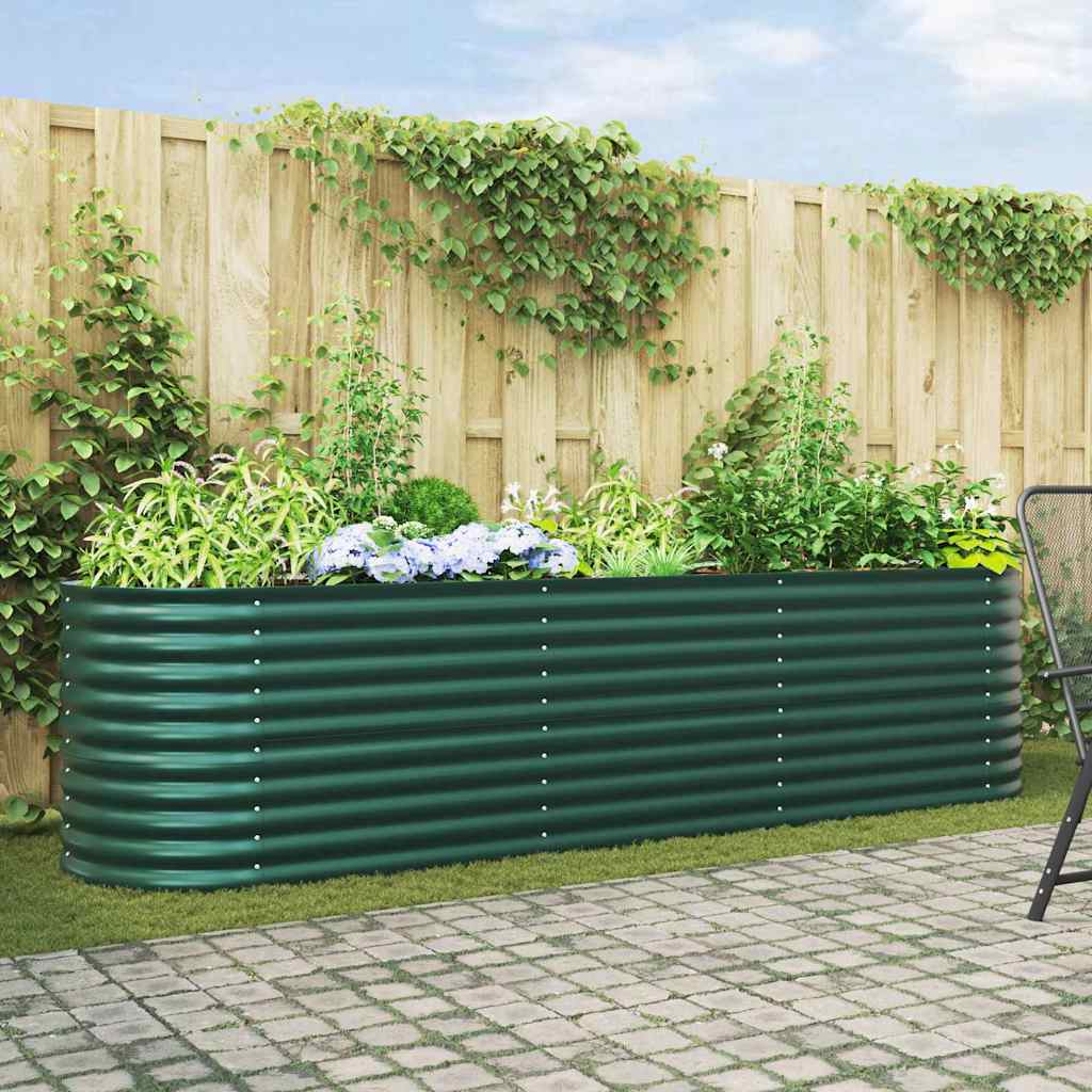 vidaXL Raised Bed Green 320 x 80 x 81 cm Steel