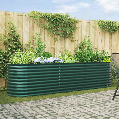 vidaXL Raised Bed Green 320 x 80 x 81 cm Steel