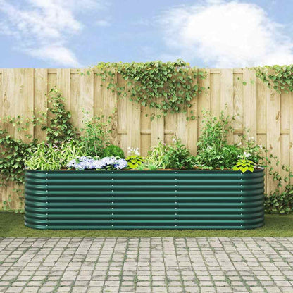 vidaXL Raised Bed Green 320 x 80 x 81 cm Steel