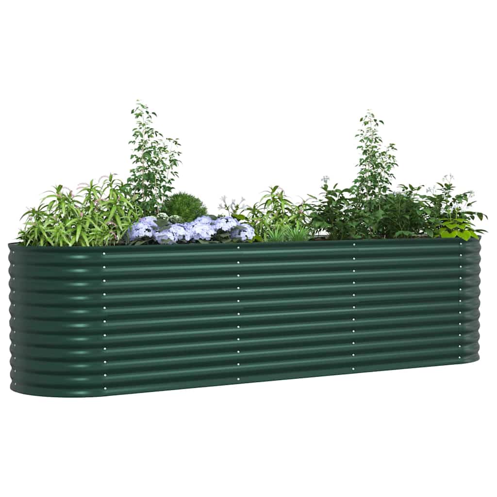 vidaXL Raised Bed Green 320 x 80 x 81 cm Steel