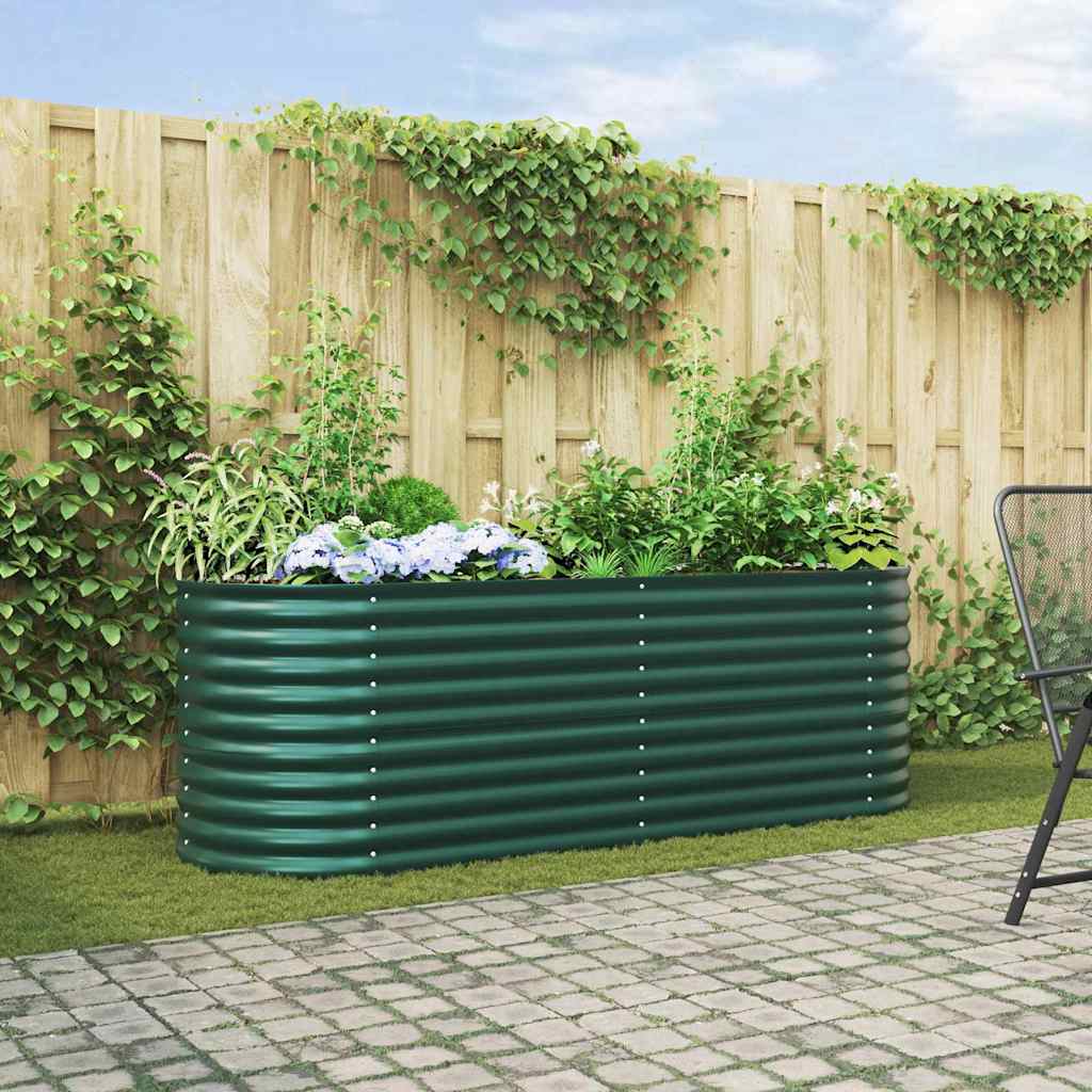 vidaXL Raised Bed Green 240 x 80 x 81 cm Steel