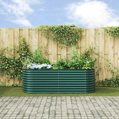 vidaXL Raised Bed Green 240 x 80 x 81 cm Steel