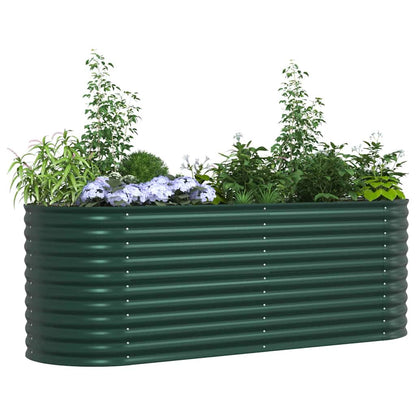 vidaXL Raised Bed Green 240 x 80 x 81 cm Steel