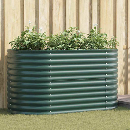 vidaXL Raised Bed Green 160 x 80 x 81 cm Steel