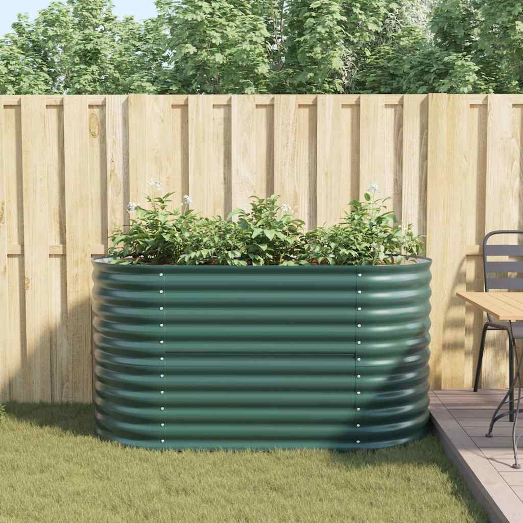 vidaXL Raised Bed Green 160 x 80 x 81 cm Steel