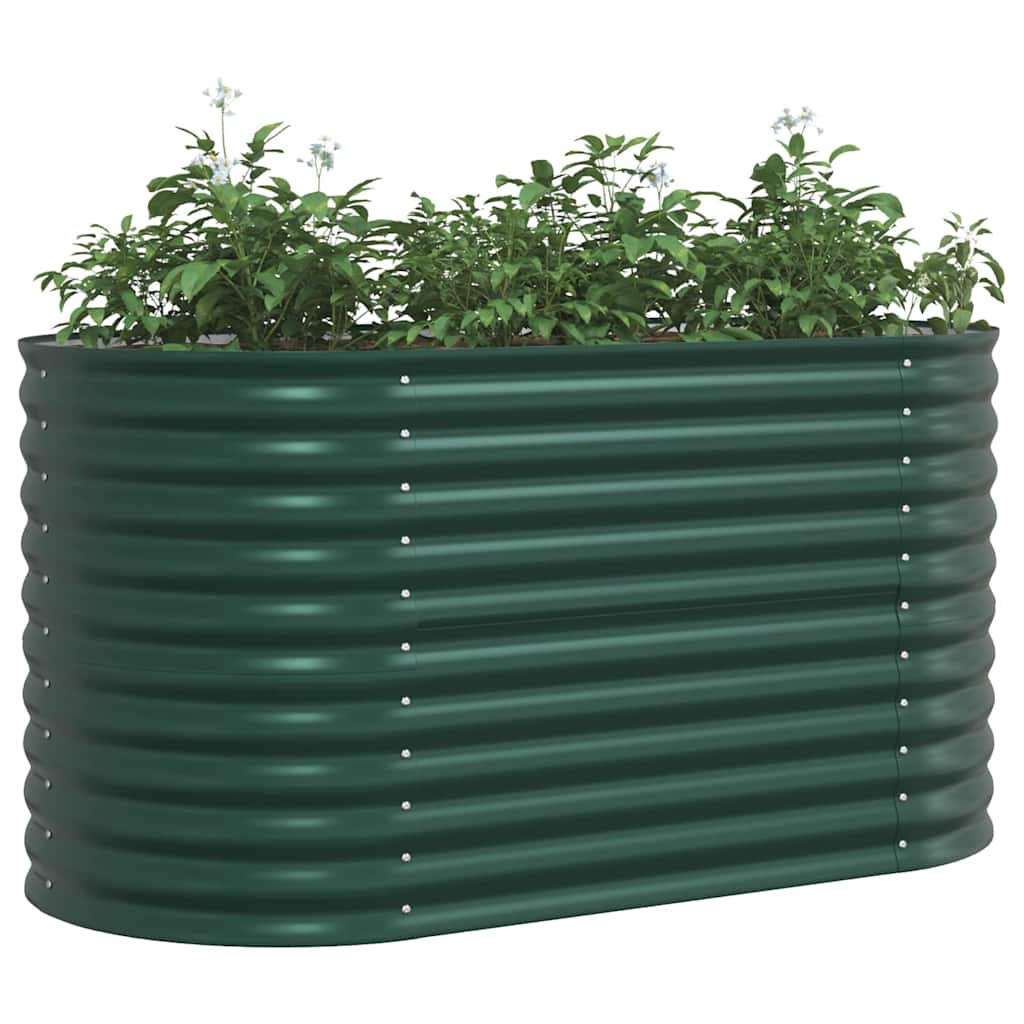 vidaXL Raised Bed Green 160 x 80 x 81 cm Steel