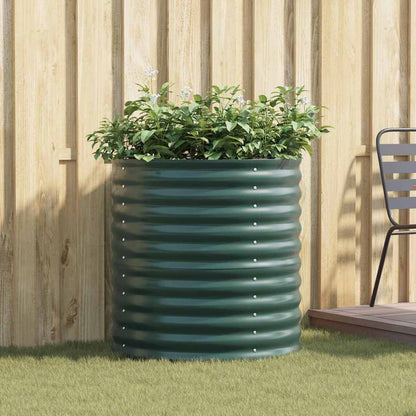 vidaXL Raised Bed Green 80 x 80 x 81 cm Steel