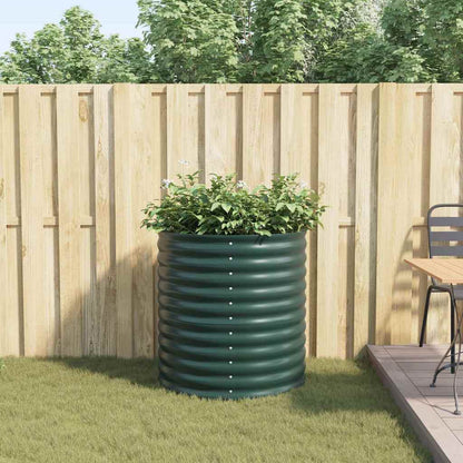 vidaXL Raised Bed Green 80 x 80 x 81 cm Steel