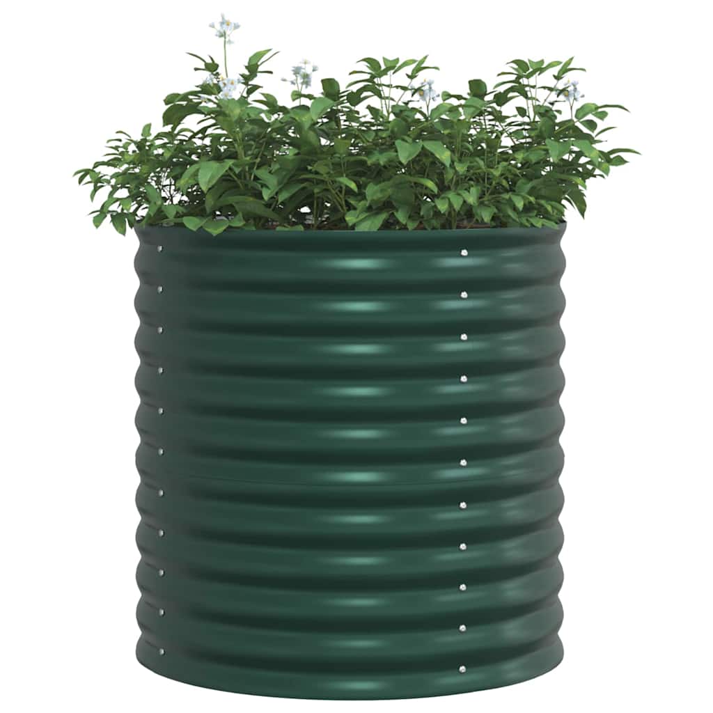 vidaXL Raised Bed Green 80 x 80 x 81 cm Steel