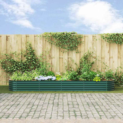vidaXL Raised Bed Green 400 x 80 x 44 cm Steel