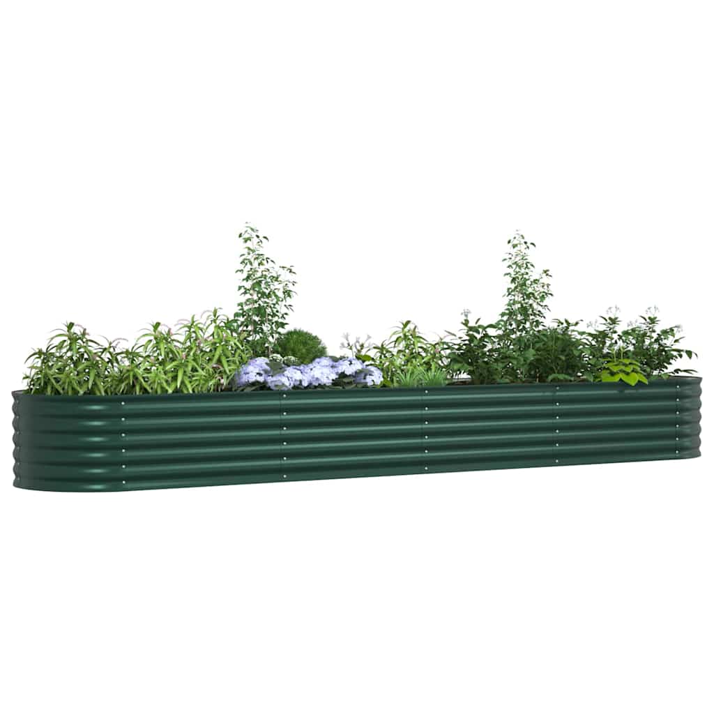 vidaXL Raised Bed Green 400 x 80 x 44 cm Steel