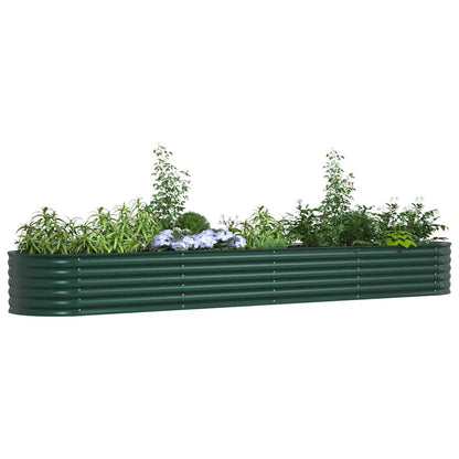 vidaXL Raised Bed Green 400 x 80 x 44 cm Steel