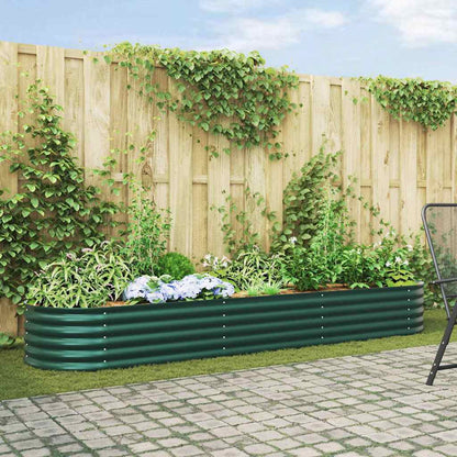 vidaXL Raised Bed Green 320 x 80 x 44 cm Steel