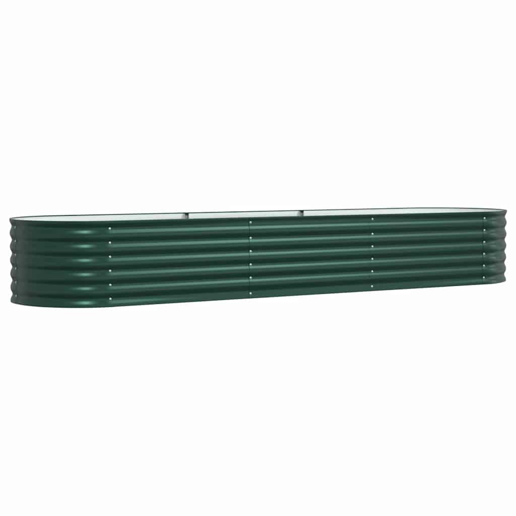 vidaXL Raised Bed Green 320 x 80 x 44 cm Steel