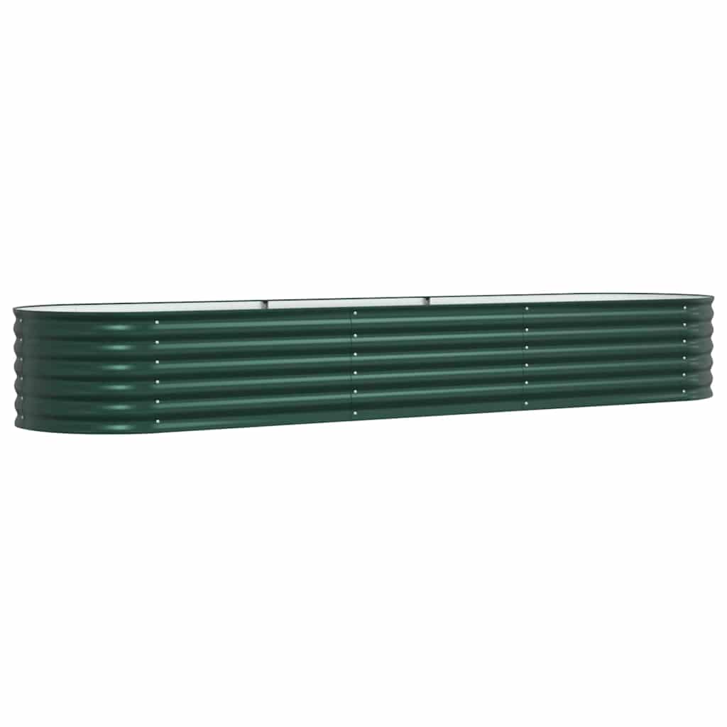 vidaXL Raised Bed Green 320 x 80 x 44 cm Steel