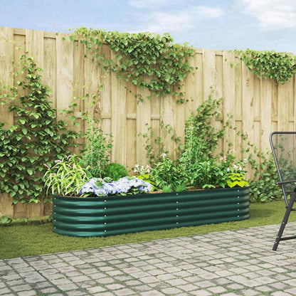 vidaXL Raised Bed Green 240 x 80 x 44 cm Steel