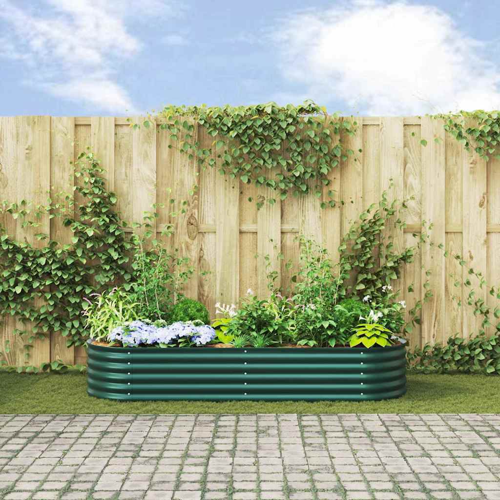 vidaXL Raised Bed Green 240 x 80 x 44 cm Steel