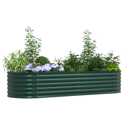vidaXL Raised Bed Green 240 x 80 x 44 cm Steel