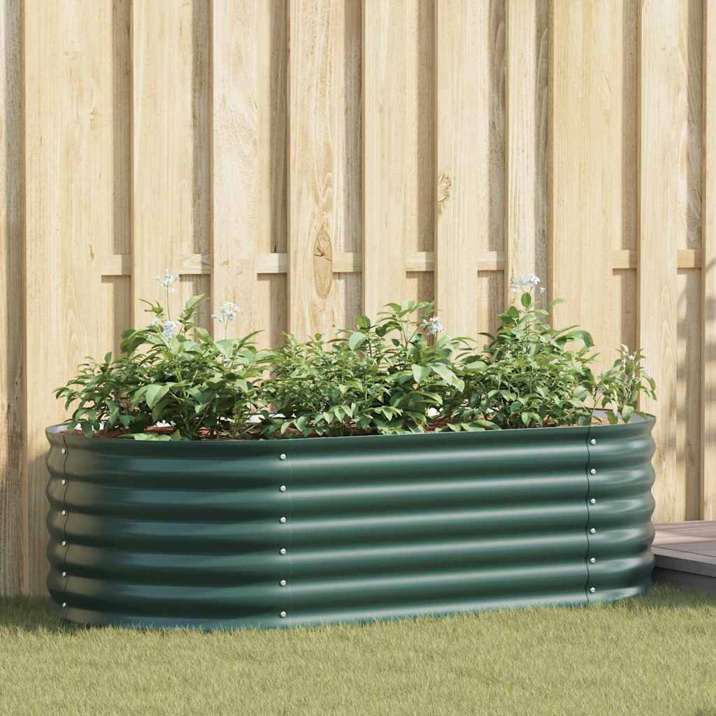 vidaXL Raised Bed Green 160 x 80 x 44 cm Steel