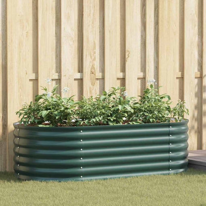 vidaXL Raised Bed Green 160 x 80 x 44 cm Steel