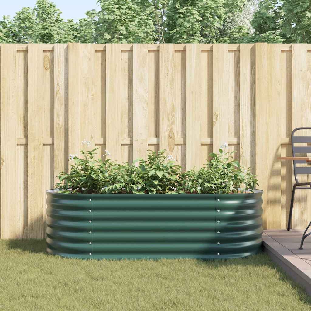 vidaXL Raised Bed Green 160 x 80 x 44 cm Steel