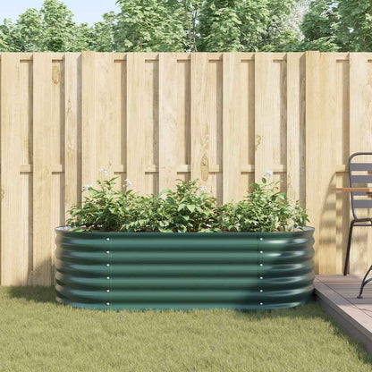 vidaXL Raised Bed Green 160 x 80 x 44 cm Steel