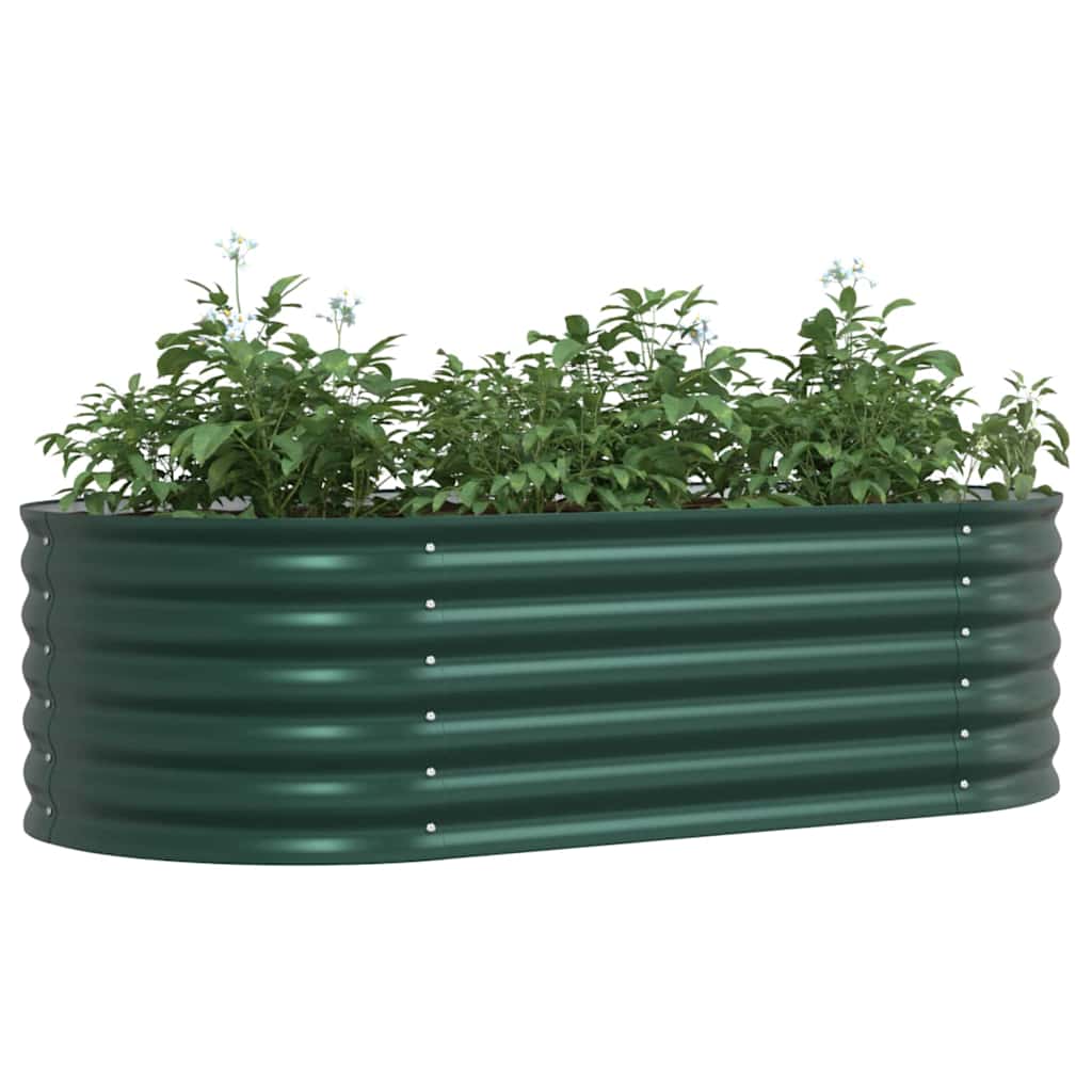 vidaXL Raised Bed Green 160 x 80 x 44 cm Steel