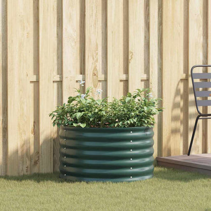 vidaXL Raised Bed Green 80 x 80 x 44 cm Steel
