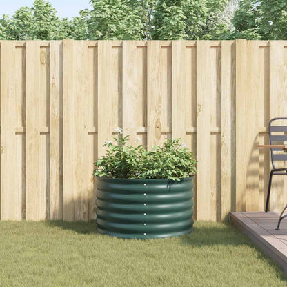 vidaXL Raised Bed Green 80 x 80 x 44 cm Steel