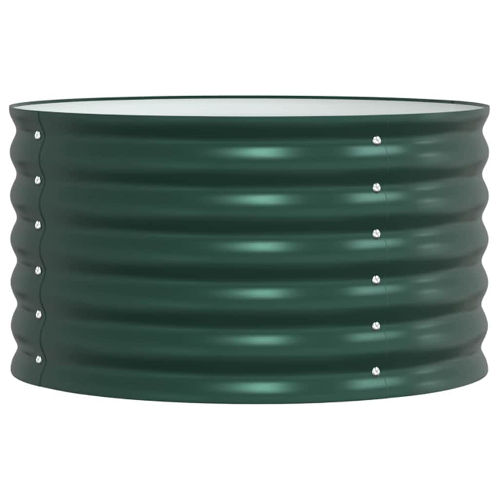 vidaXL Raised Bed Green 80 x 80 x 44 cm Steel