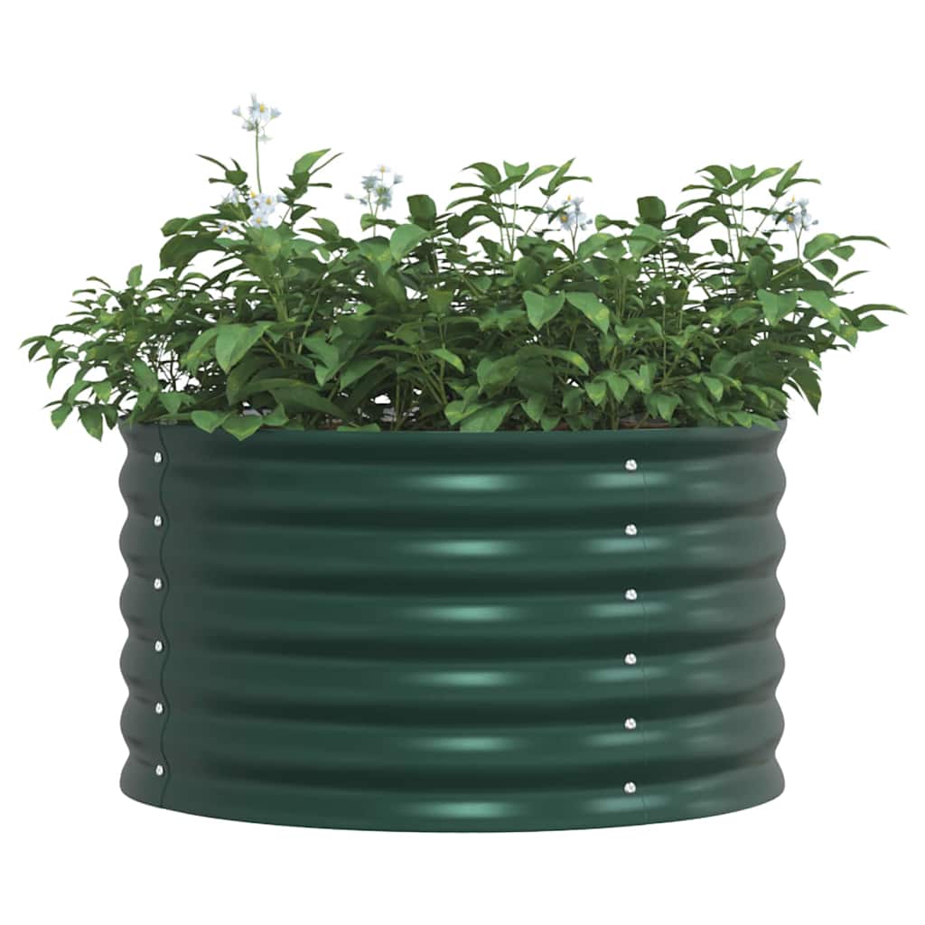 vidaXL Raised Bed Green 80 x 80 x 44 cm Steel
