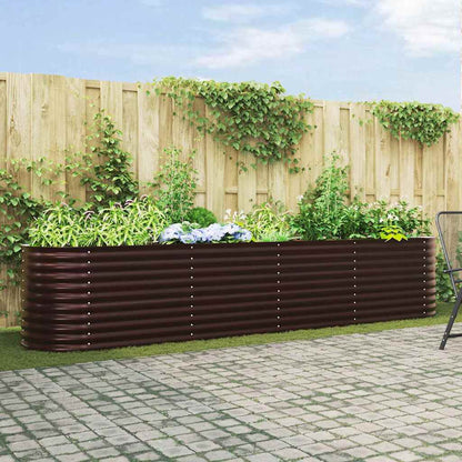 vidaXL Raised Bed Brown 400 x 80 x 81 cm Steel