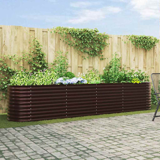 vidaXL Raised Bed Brown 400 x 80 x 81 cm Steel